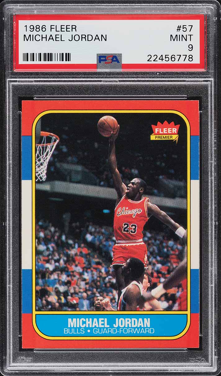 1986 Fleer Basketball Michael Jordan ROOKIE #57 PSA 9 MINT