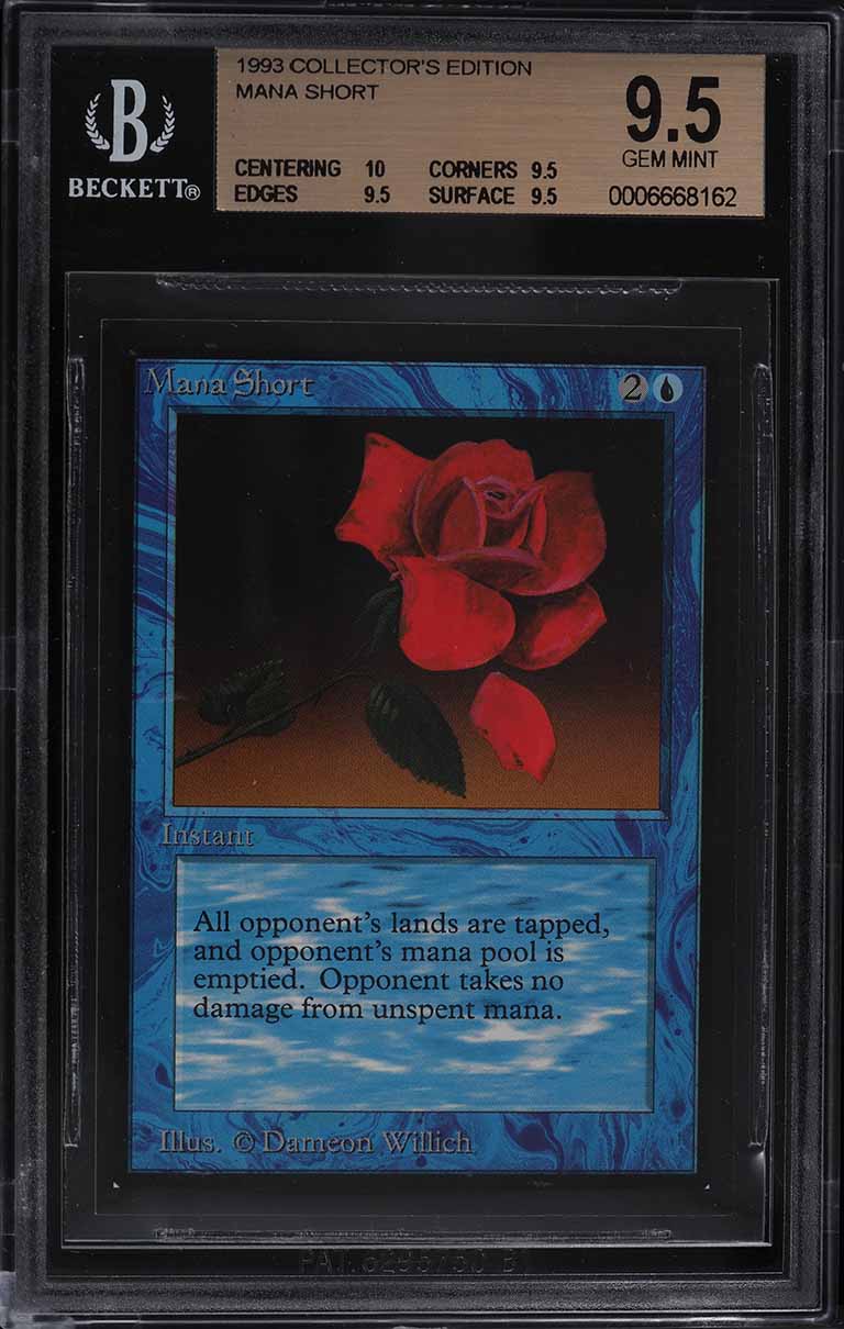 1993 Magic The Gathering MTG Collector's Edition Mana Short R B
