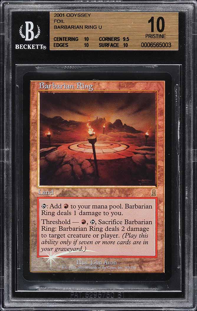 2001 Magic The Gathering MTG Odyssey Foil Barbarian Ring U BGS 10