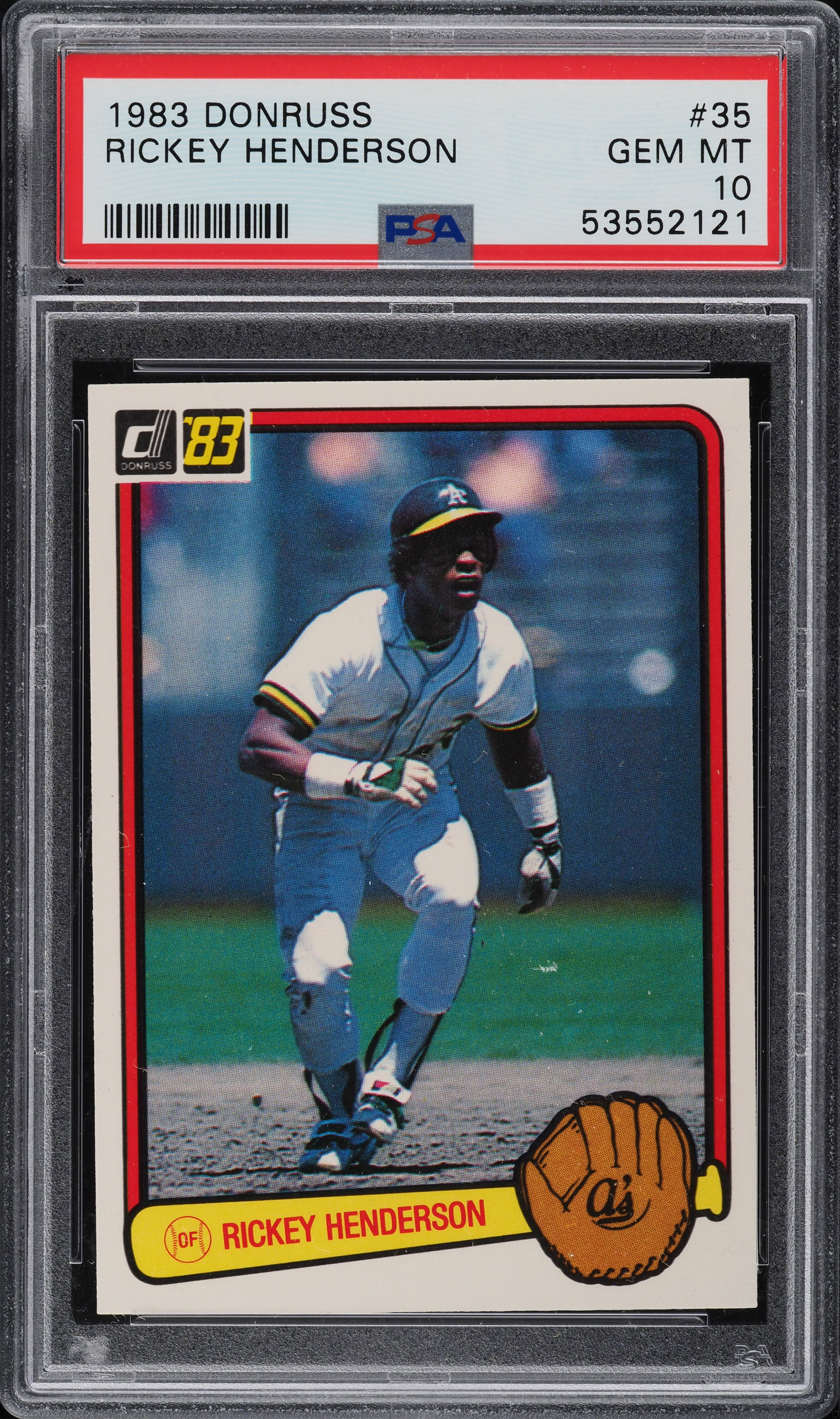 1983 Donruss Rickey Henderson #35 PSA 10 GEM MINT on Fanatics Collect