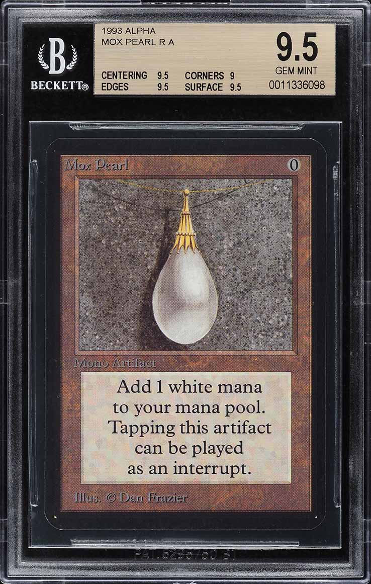 1993 Magic The Gathering MTG Alpha Mox Pearl R A BGS 9.5 GEM MINT