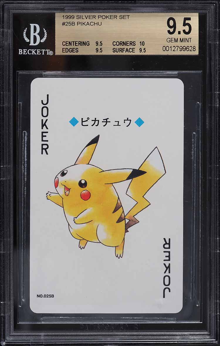 silver pikachu pokemon card 1999 Poker Set Nintendo Playing #25B BGS 9.5 GEM MT on Fanatics Collect Pokemon Card - Pikachu Illustrator