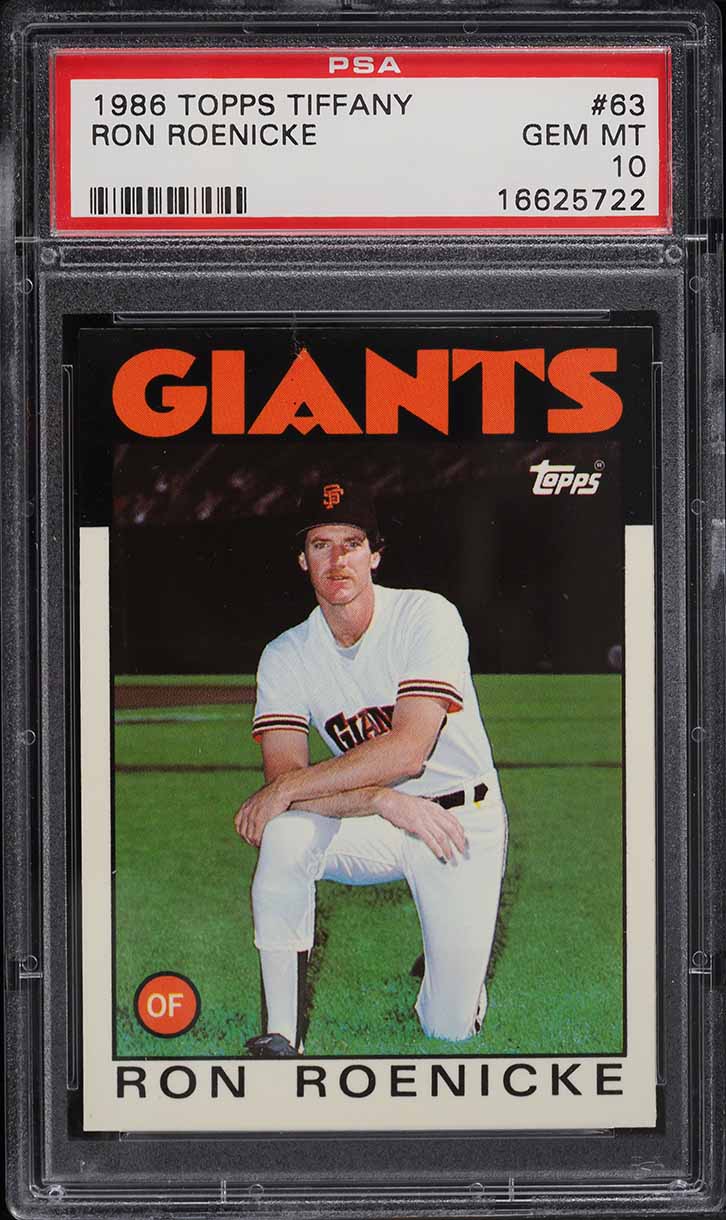 1986 Topps Tiffany Ron Roenicke #63 PSA 10 GEM MINT