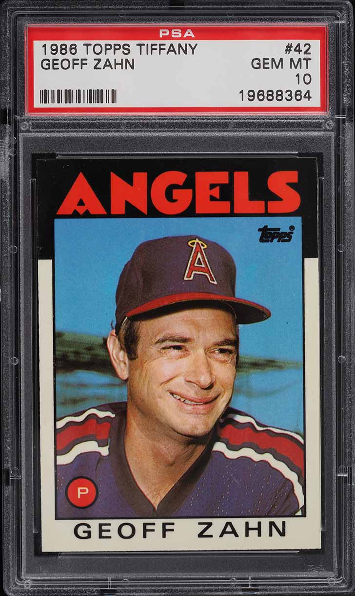 1986 Topps Tiffany Geoff Zahn #42 PSA 10 GEM MINT
