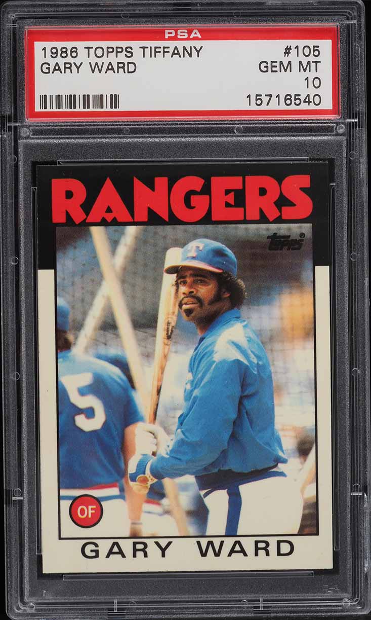 1986 Topps Tiffany Gary Ward #105 PSA 10 GEM MINT