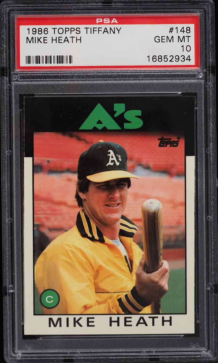 1986 Topps Tiffany Mike Heath #148 PSA 10 GEM MINT