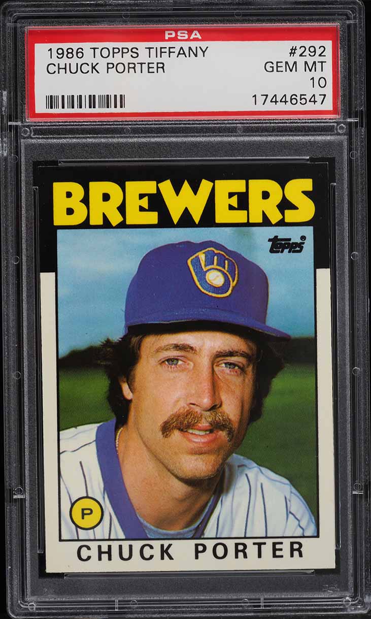 1986 Topps Tiffany Chuck Porter #292 PSA 10 GEM MINT