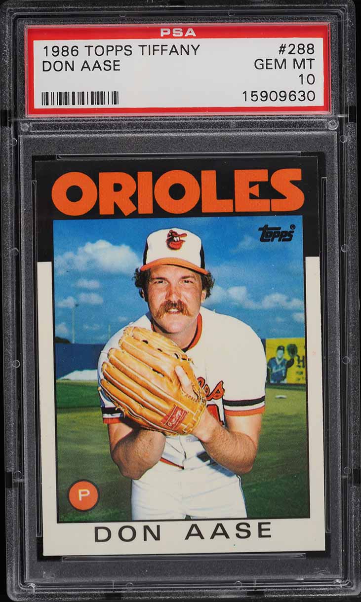 1986 Topps Tiffany Don Aase #288 PSA 10 GEM MINT