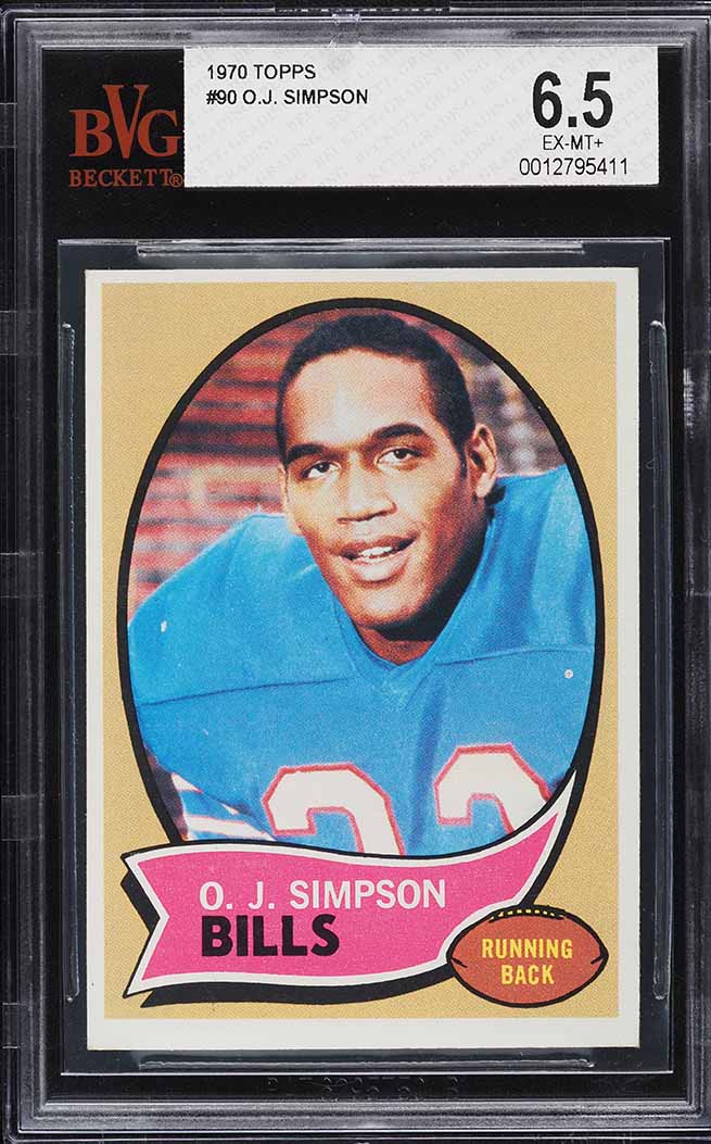 1970 Topps O.J. Simpson ROOKIE #90 BVG 6.5 EXMT+