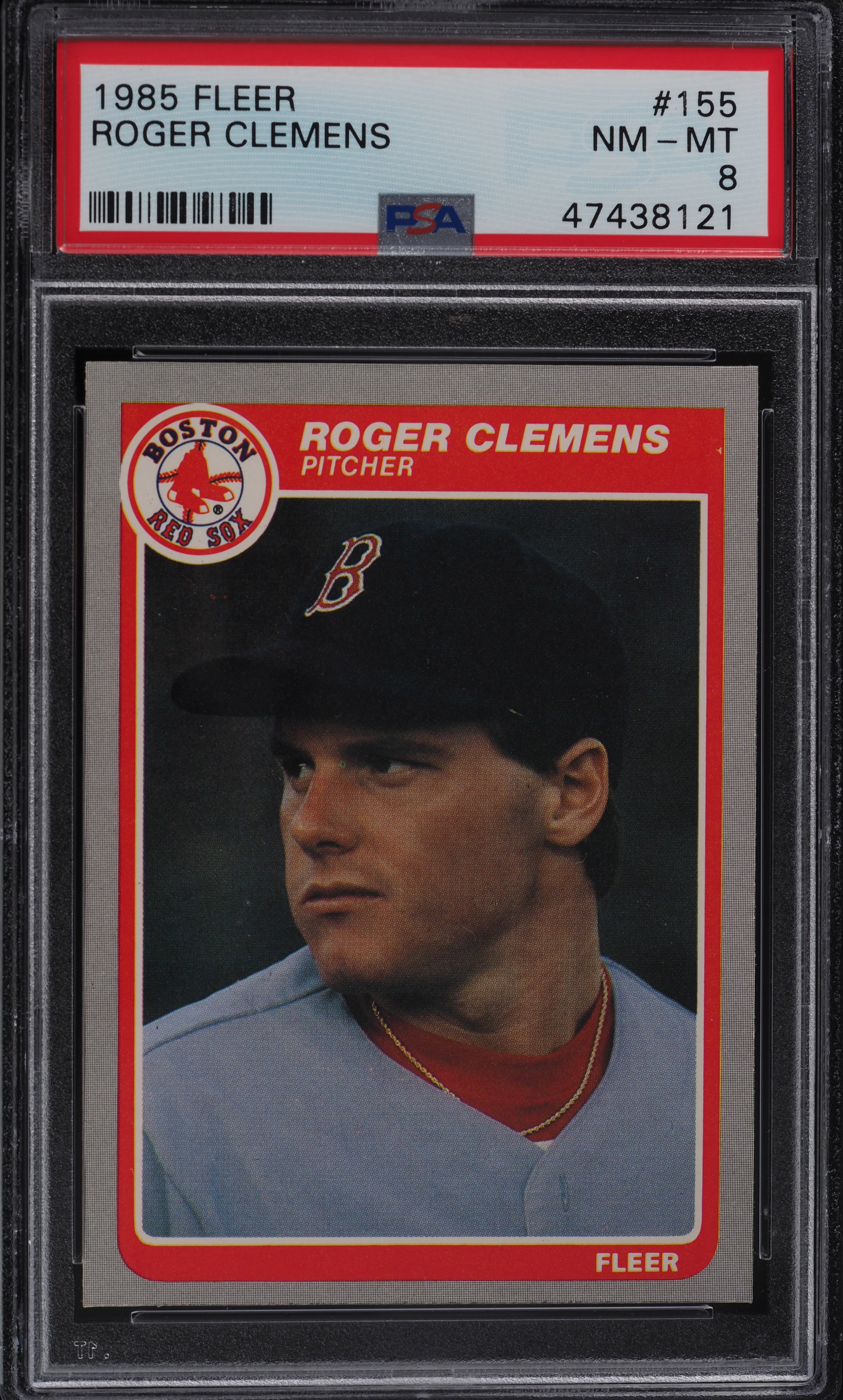 1985 Fleer Roger Clemens ROOKIE #155 PSA 8 NM-MT on Fanatics Collect