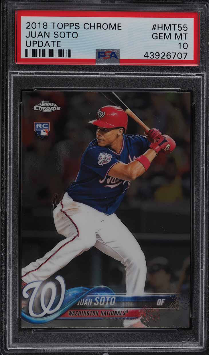 Juan Soto 2018 Topps Chrome Update #HMT55 Base Price Guide