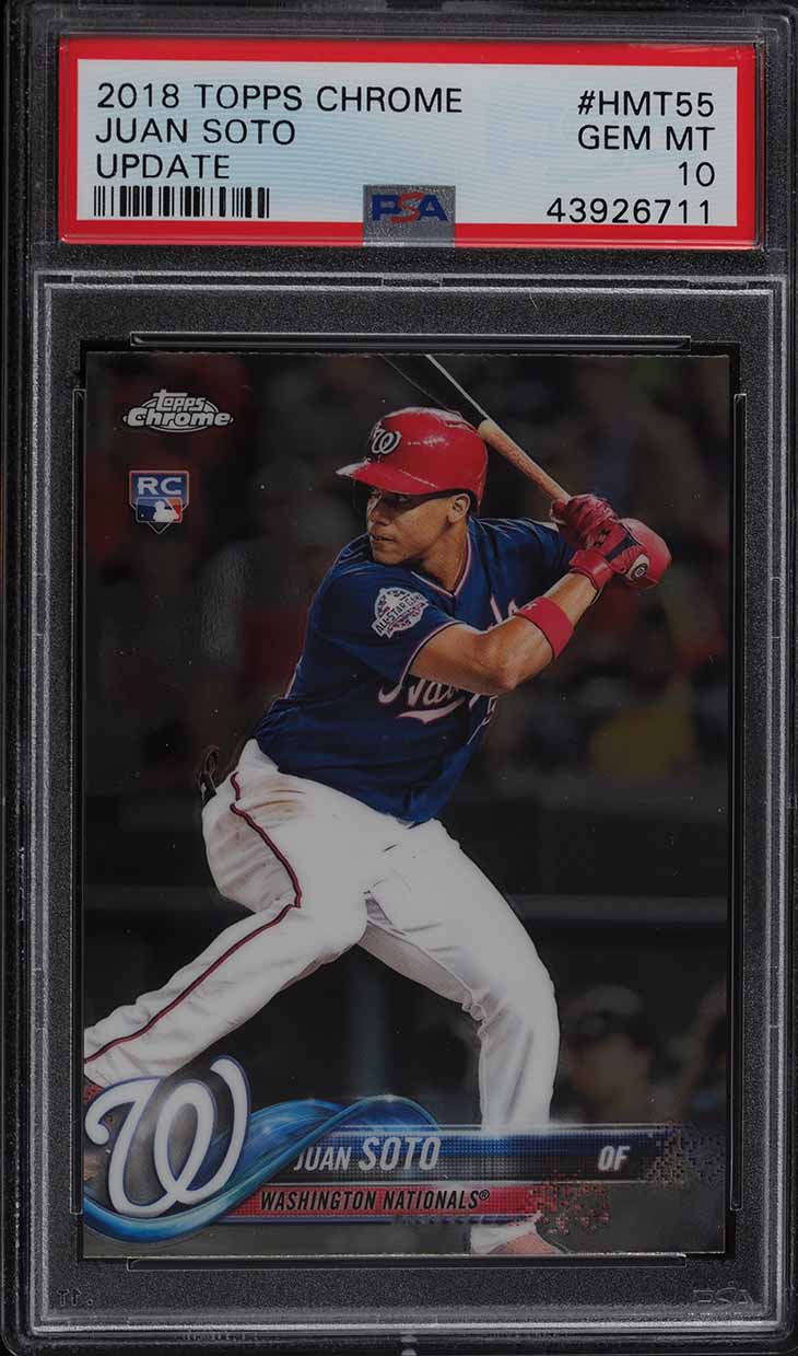 2018 Topps Chrome Update Juan Soto ROOKIE RC #HMT55 PSA 10 GEM MINT