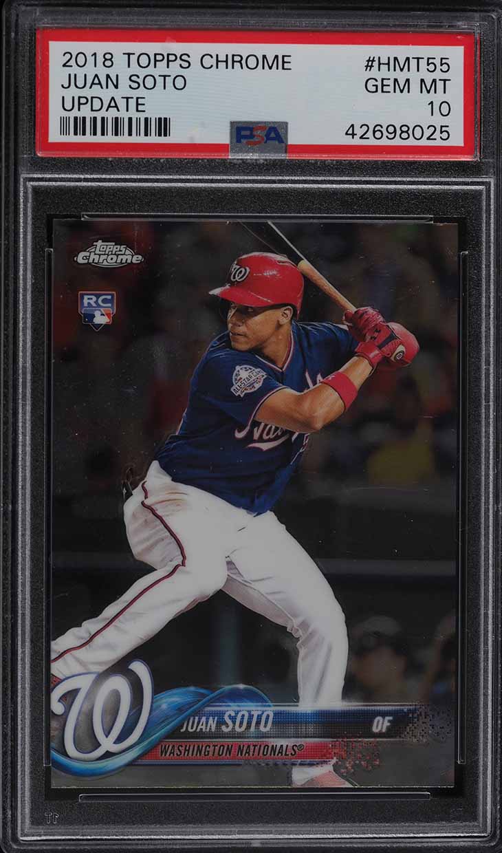 2018 Topps Chrome Update Juan Soto ROOKIE RC #HMT55 PSA 10 GEM MINT