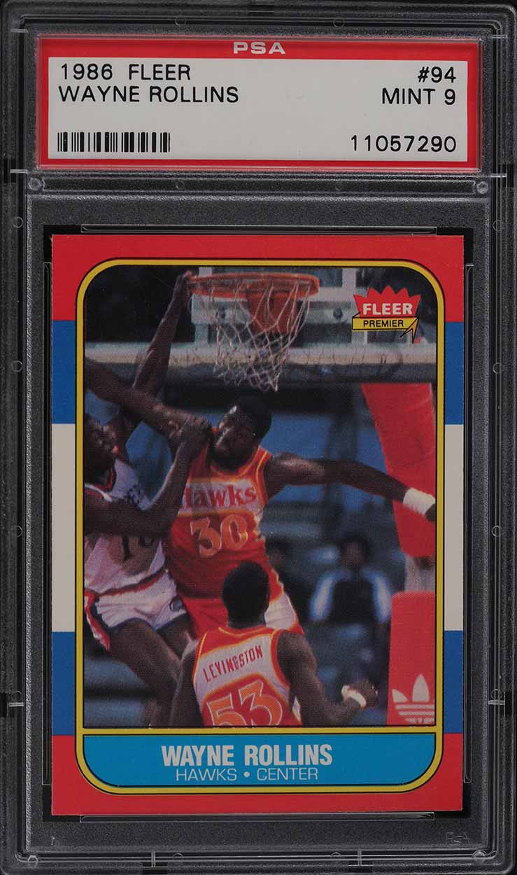 1986 Fleer Basketball Wayne Rollins #94 PSA 9 MINT