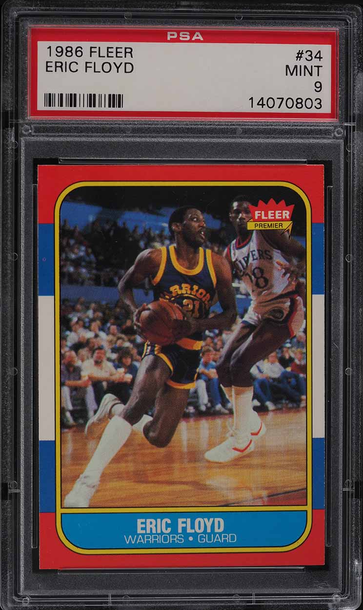 1986 Fleer Basketball Eric Floyd #34 PSA 9 MINT