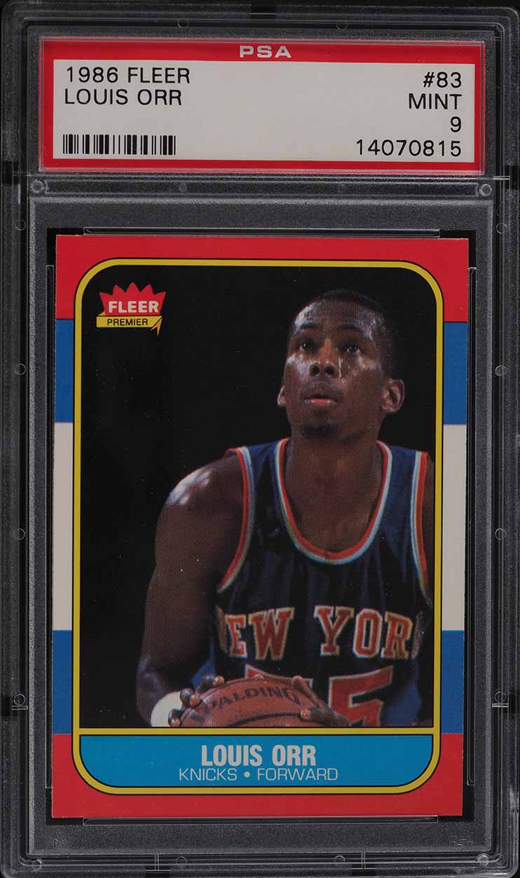 1986 Fleer Basketball Louis Orr #83 PSA 9 MINT
