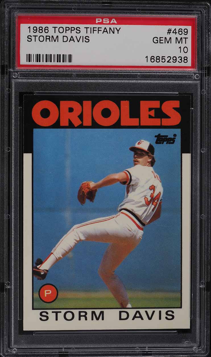 1986 Topps Tiffany Storm Davis #469 PSA 10 GEM MINT