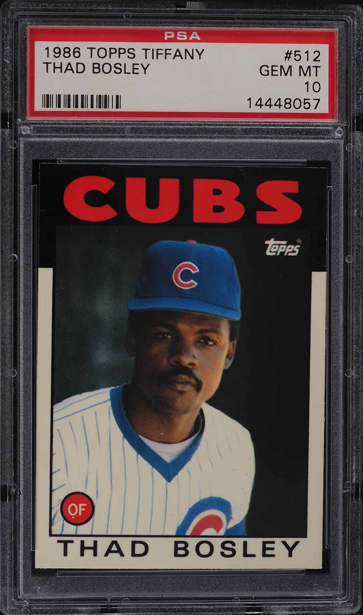 1986 Topps Tiffany Thad Bosley #512 PSA 10 GEM MINT
