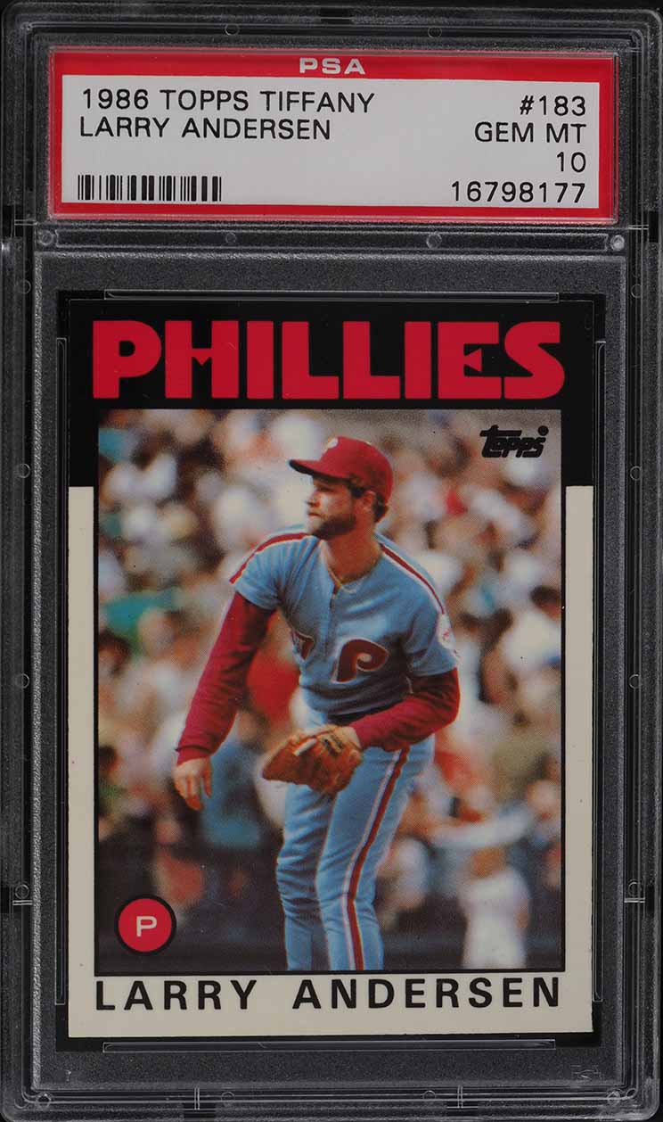 1986 Topps Tiffany Larry Andersen #183 PSA 10 GEM MINT