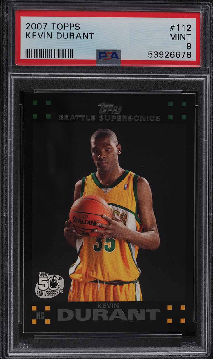 2007 Topps Basketball Kevin Durant ROOKIE RC #112 PSA 9 MINT