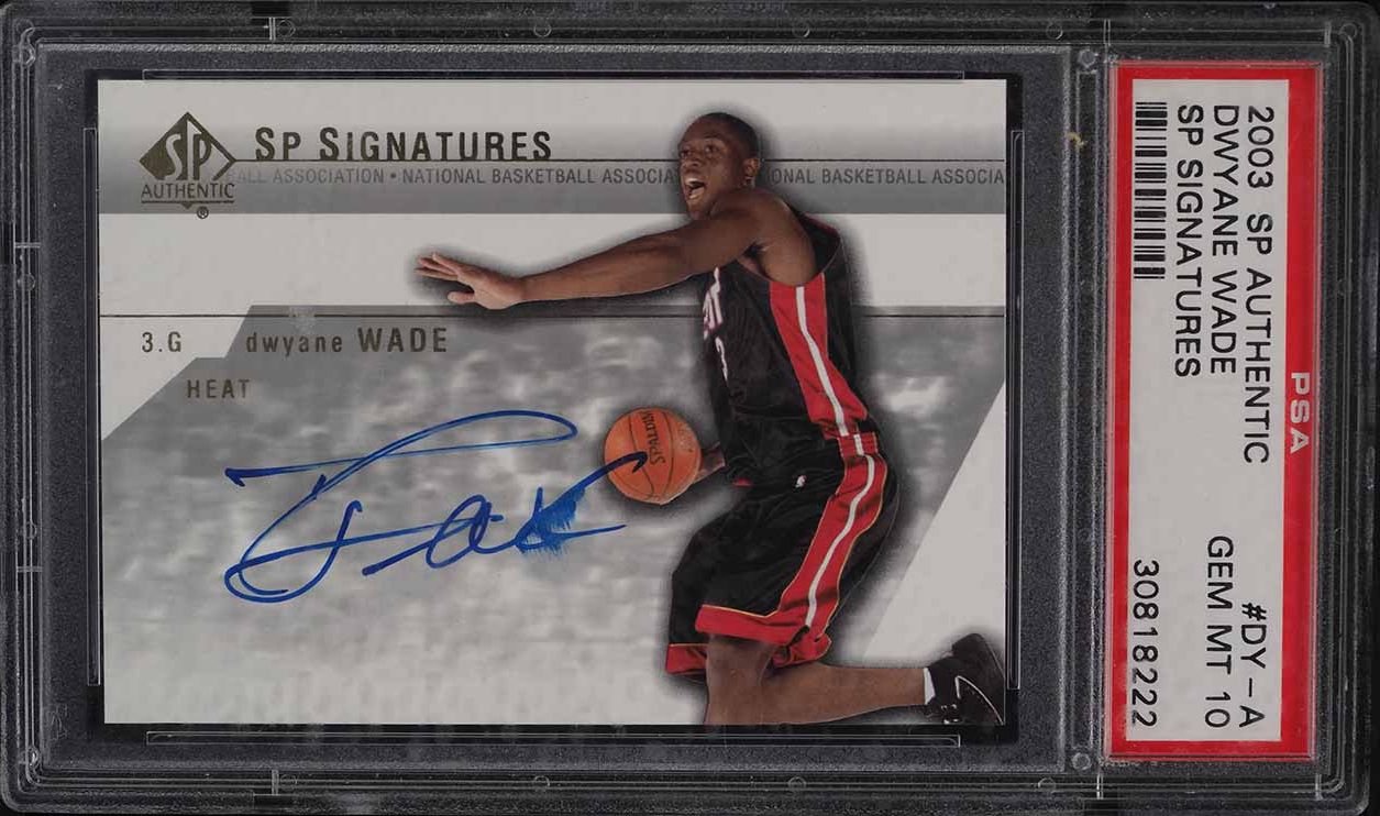 2003 SP Authentic Signatures Dwyane Wade ROOKIE RC AUTO #DY-A PSA 10 GEM MINT