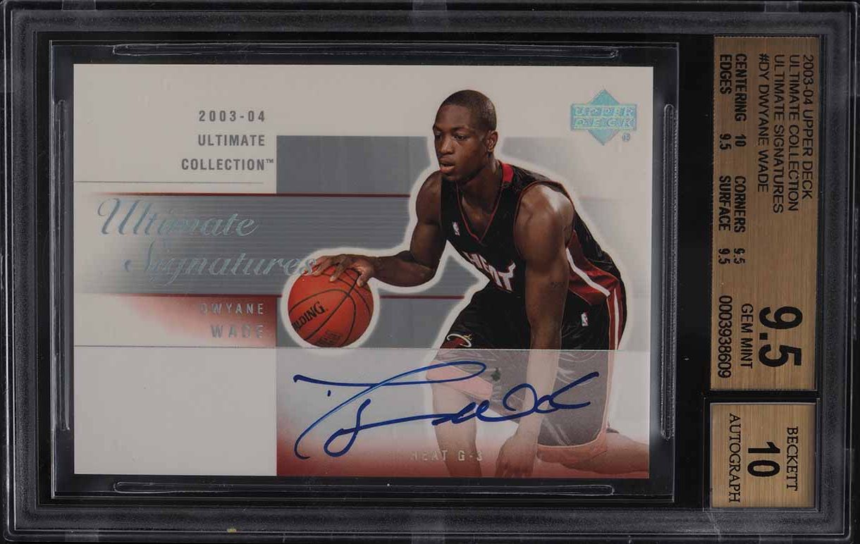 2003 Ultimate Collection Signatures Dwyane Wade ROOKIE RC AUTO BGS 9.5 GEM MINT