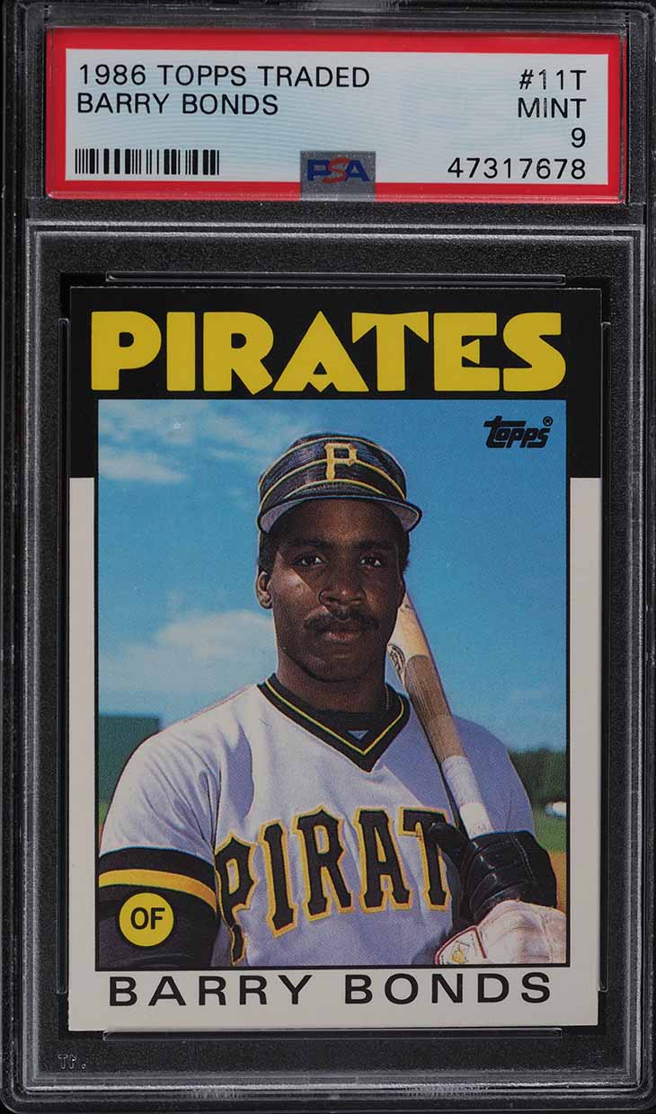1986 Topps Traded Barry Bonds ROOKIE #11T PSA 9 MINT