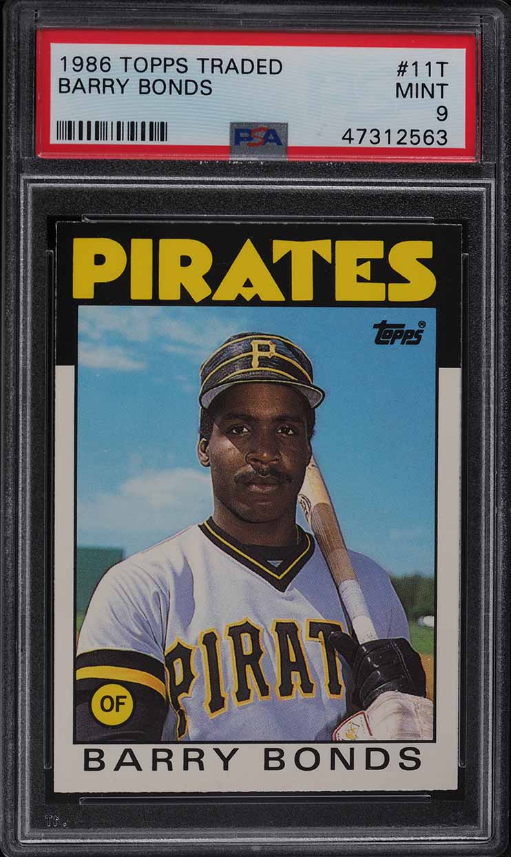1986 Topps Traded Barry Bonds ROOKIE #11T PSA 9 MINT