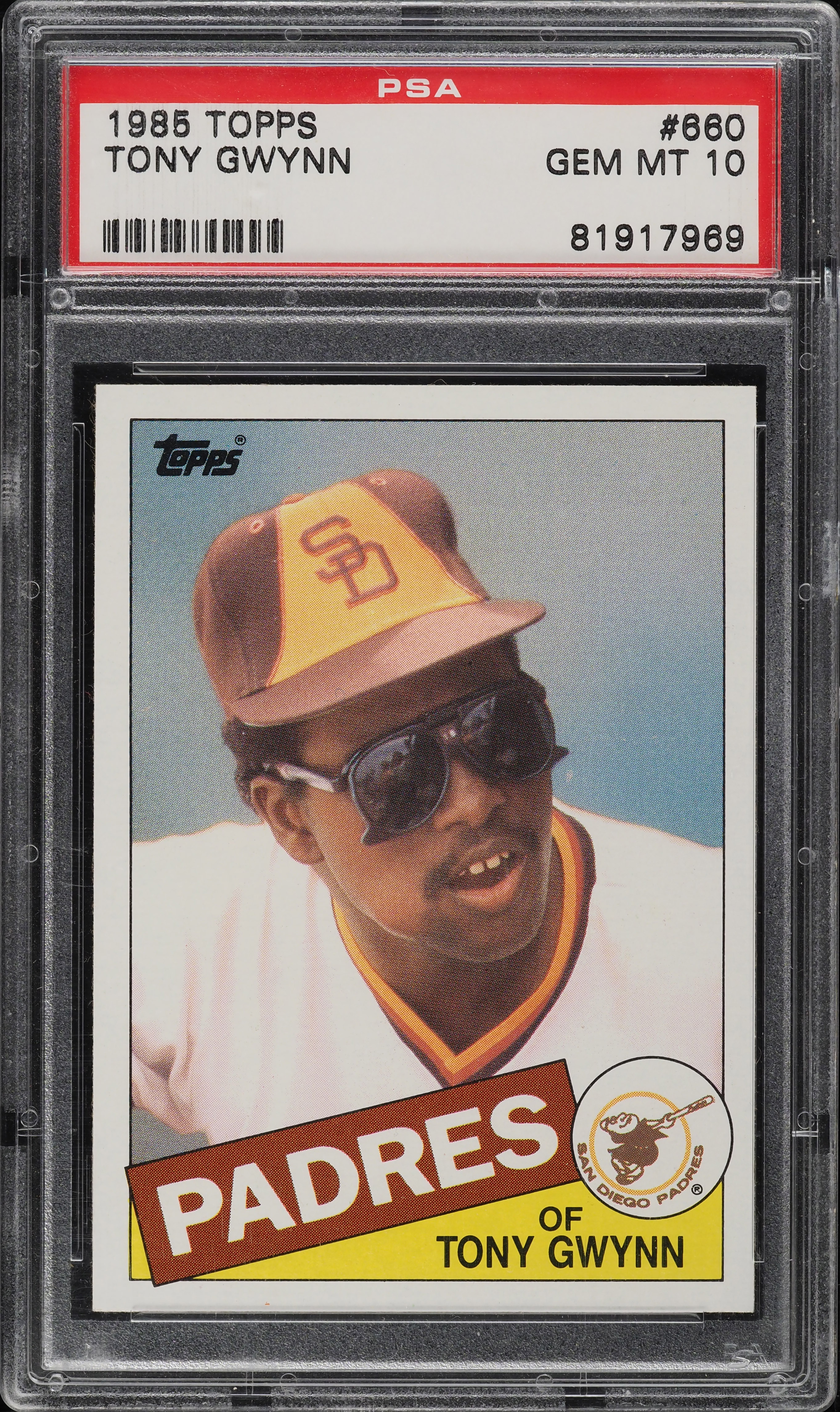 1985 Topps Tony Gwynn #660 PSA 10 GEM MINT on Fanatics Collect