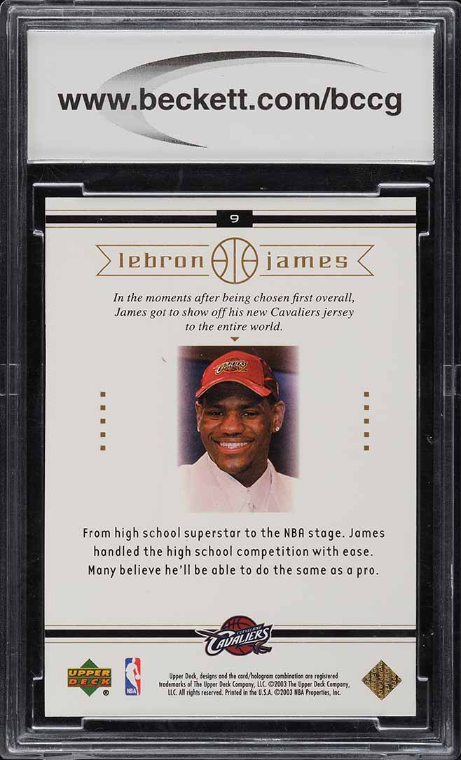 2003 Upper Deck Phenomenal Beginning LeBron James ROOKIE RC #9 BCCG 10