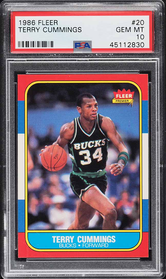 1986 Fleer Basketball Terry Cummings #20 PSA 10 GEM MINT