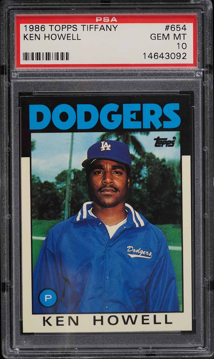 1986 Topps Tiffany Ken Howell #654 PSA 10 GEM MINT