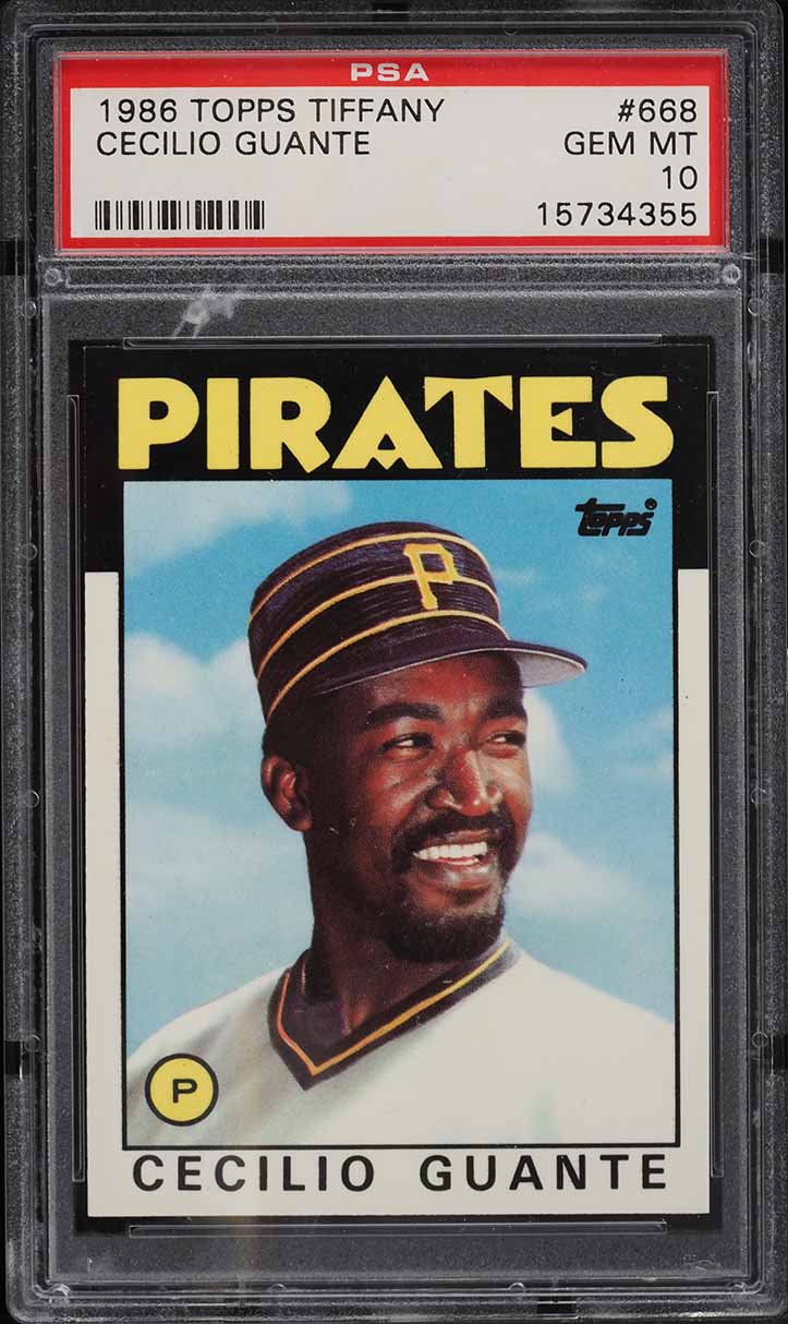 1986 Topps Tiffany Cecilio Guante #668 PSA 10 GEM MINT