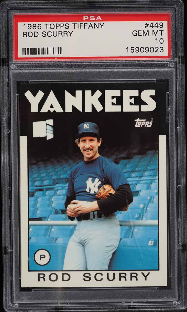 1986 Topps Tiffany Rod Scurry #449 PSA 10 GEM MINT