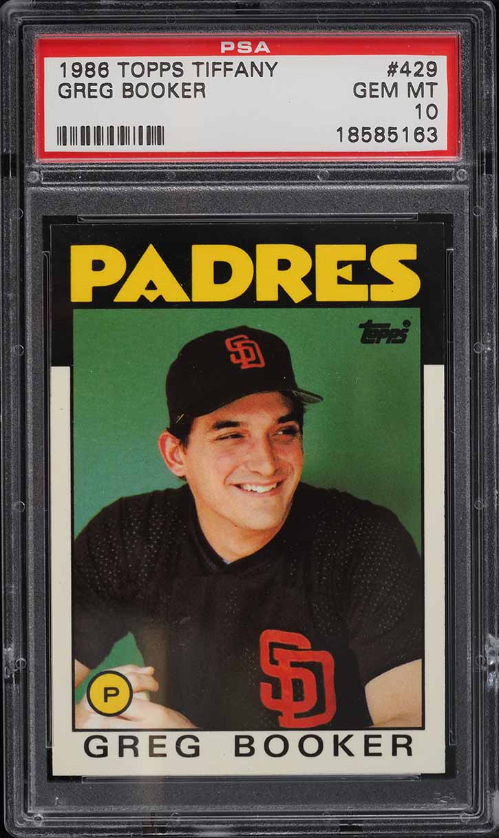 1986 Topps Tiffany Greg Booker #429 PSA 10 GEM MINT