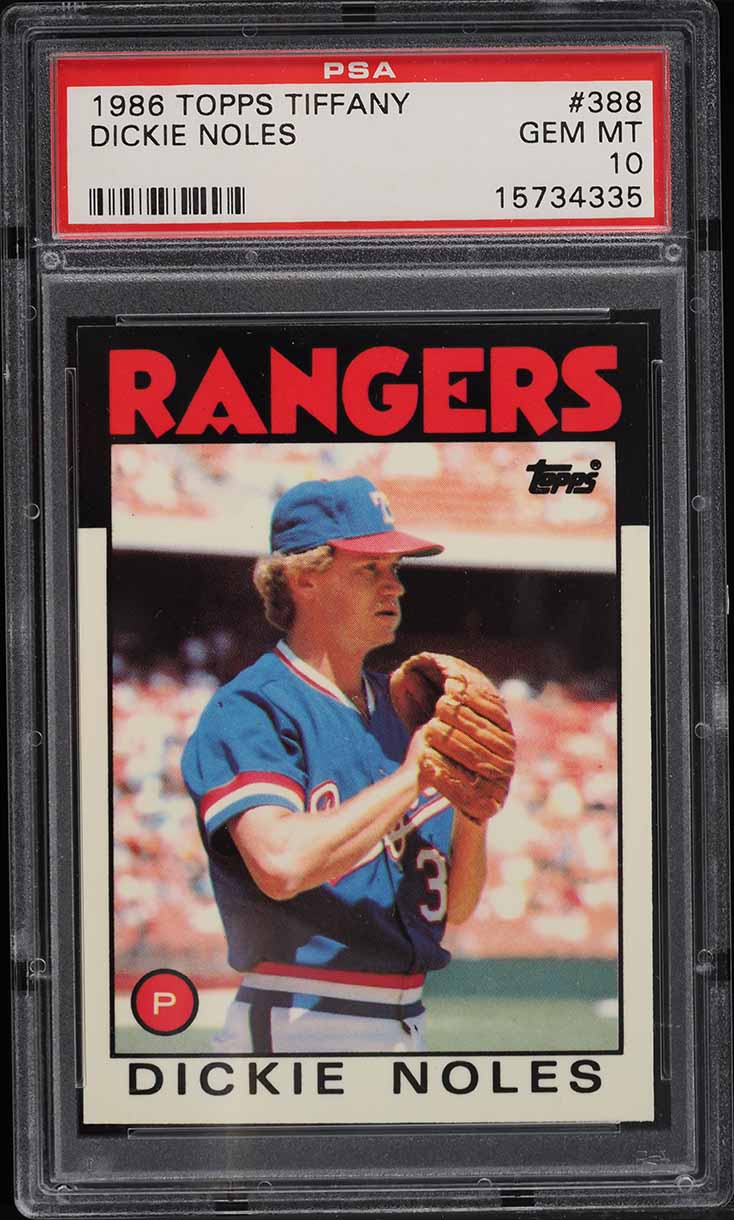 1986 Topps Tiffany Dickie Noles #388 PSA 10 GEM MINT