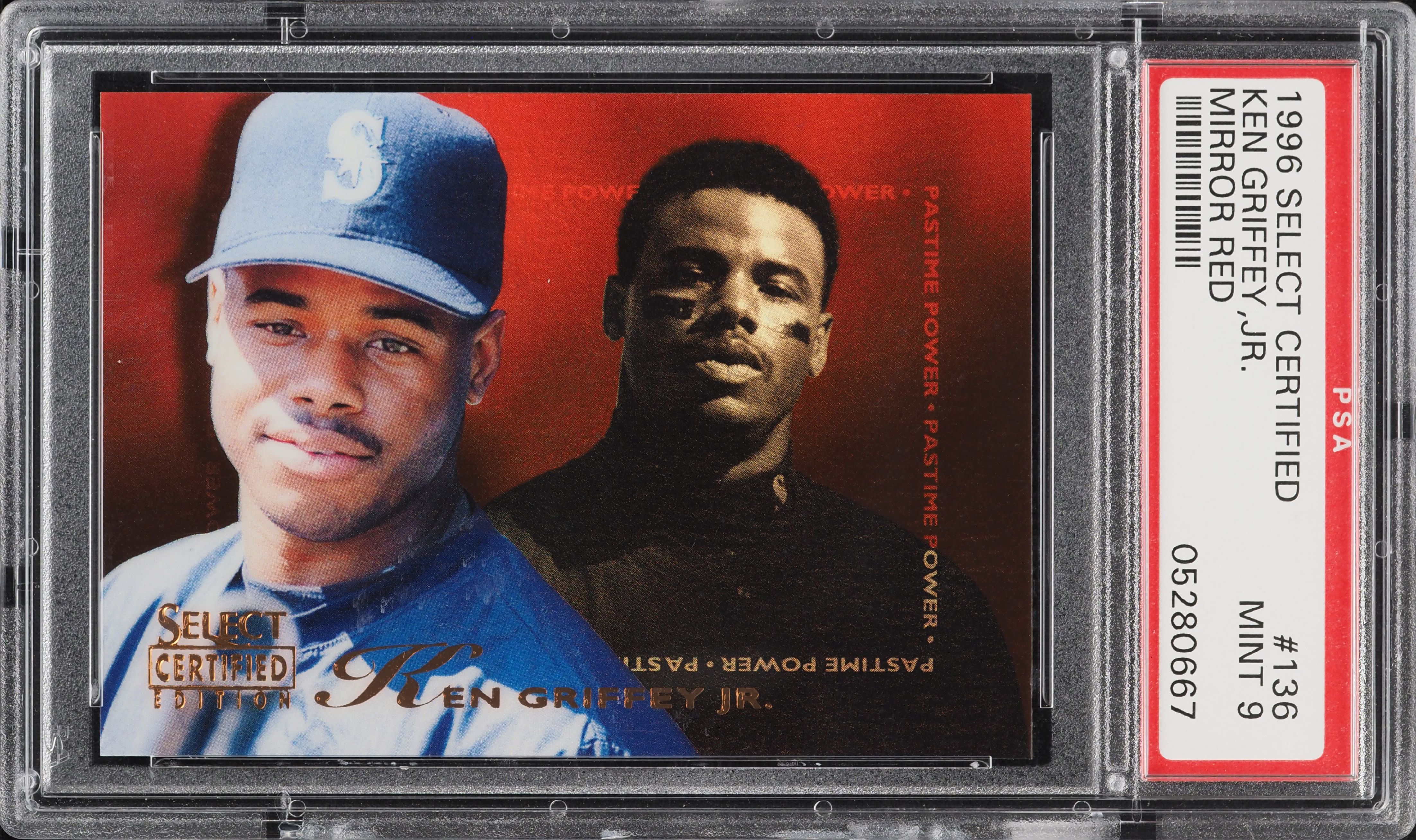 1996 Select Certified Mirror Red Ken Griffey Jr. #136 PSA 9 MINT