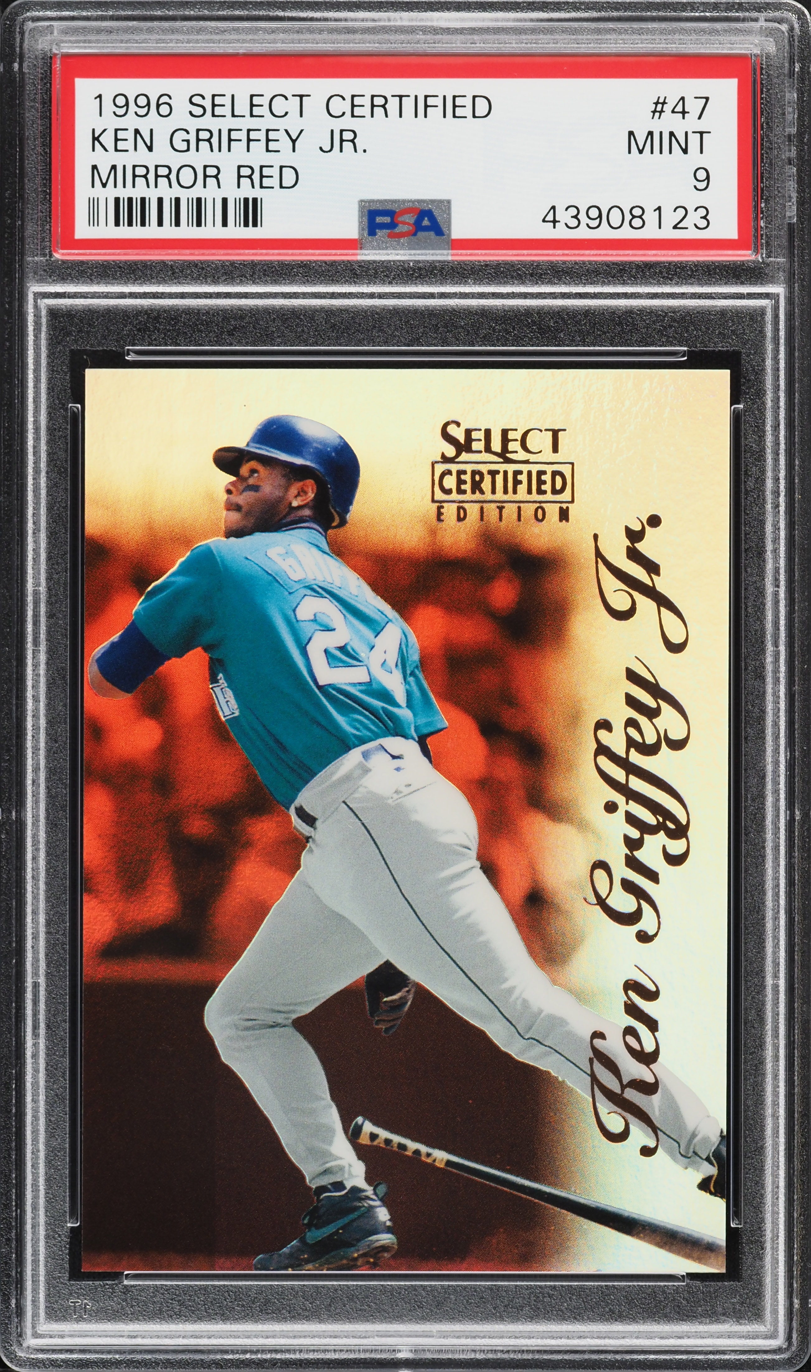 1996 Select Certified Mirror Red Ken Griffey Jr. #47 PSA 9 MINT on
