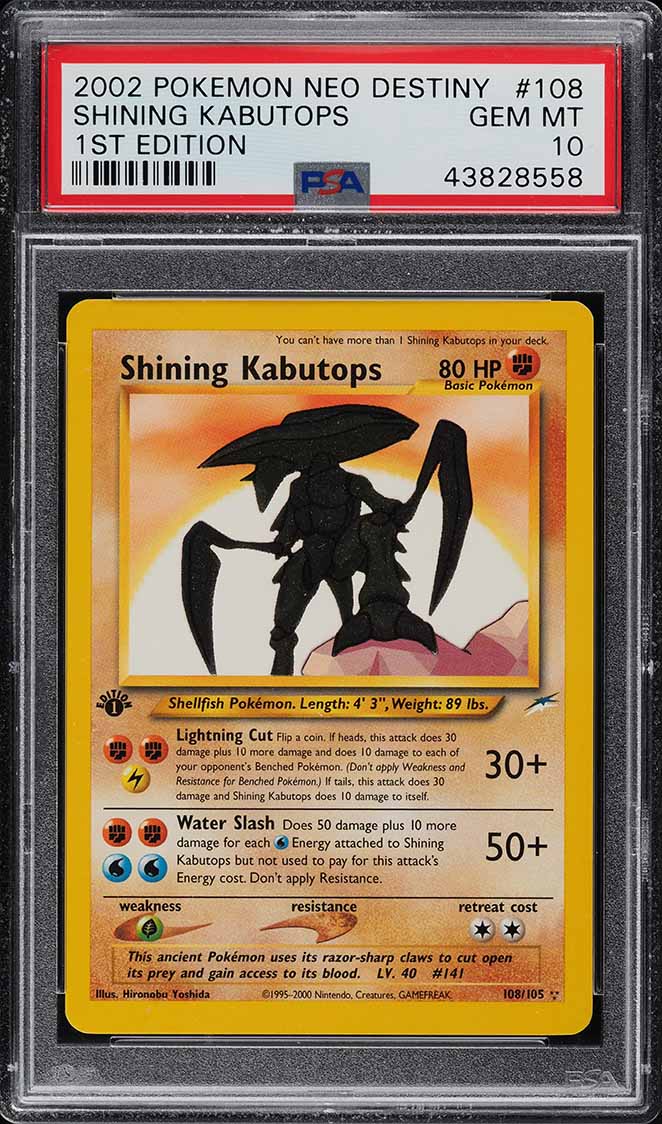 shiny kabutops pokemon card or Non Shiny Pokmon Let's Go Pikachu Eevee Level 100 Shiny Living Dex the official authentication and grading ensure this card remains a verified mainstay of your growing collection. Little Holo Shift on this