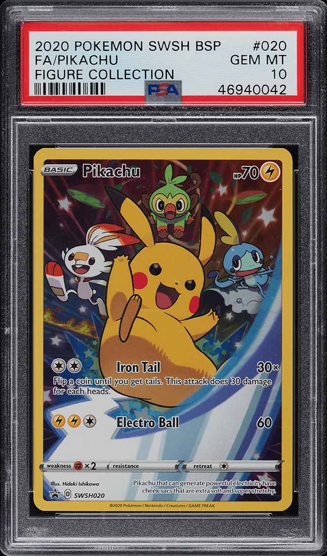 2020 Pokemon SWSH Promo Figure Collection Full Art Pikachu