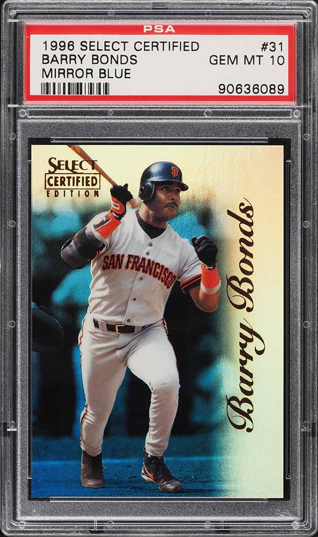 1996 Select Certified Mirror Blue Barry Bonds /45 #31 PSA 10 GEM MINT