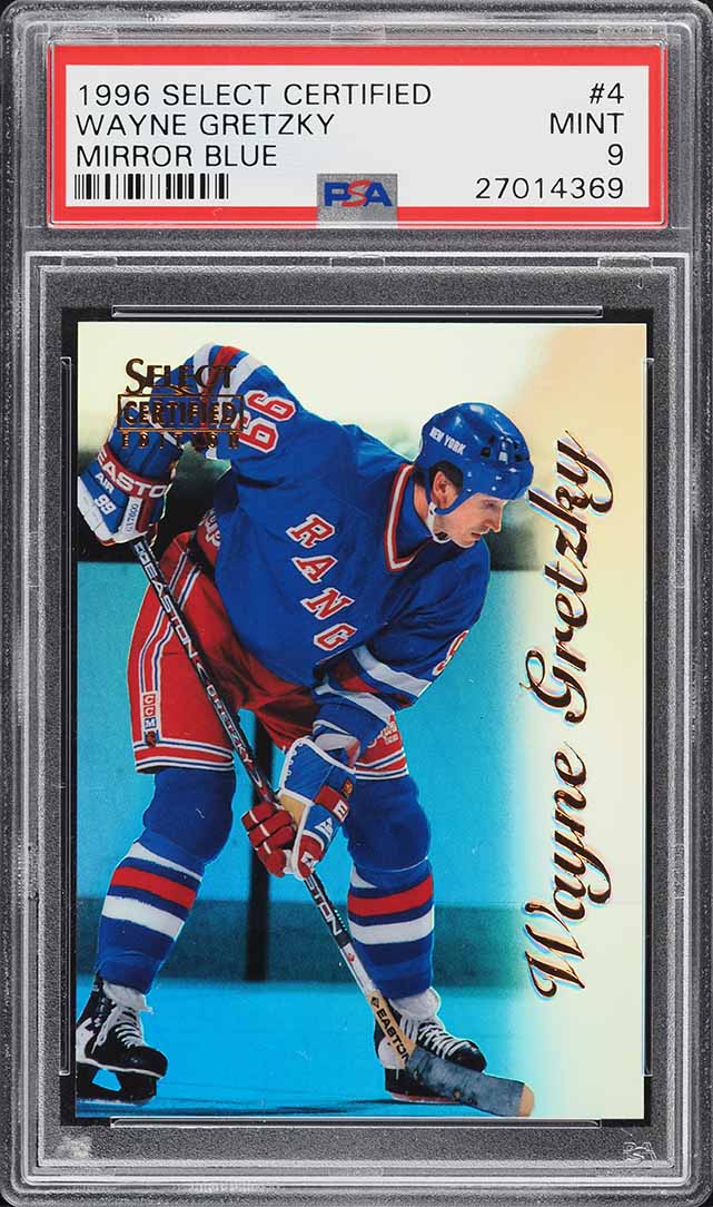 1996 Select Certified Mirror Blue Wayne Gretzky #4 PSA 9 MINT