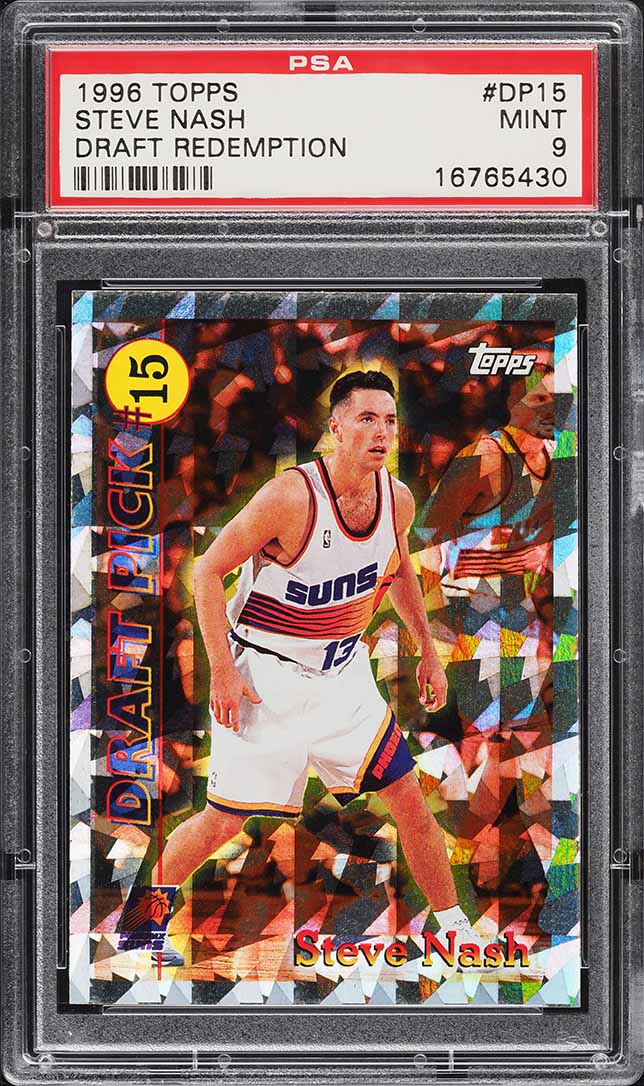 1996 Topps Basketball Steve Nash ROOKIE #182 PSA 9 MINT on