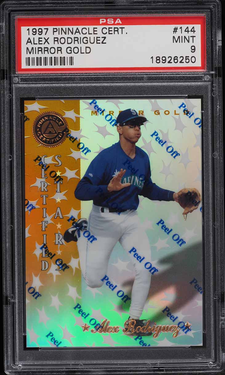 1997 Pinnacle Certified Mirror Gold Alex Rodriguez #144 PSA 9 MINT
