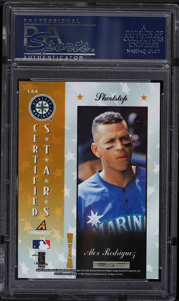 1997 Pinnacle Certified Mirror Gold Alex Rodriguez #144 PSA 9 MINT