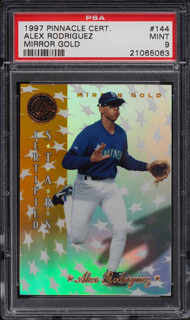 1997 Pinnacle Certified Mirror Gold Alex Rodriguez #144 PSA 9 MINT