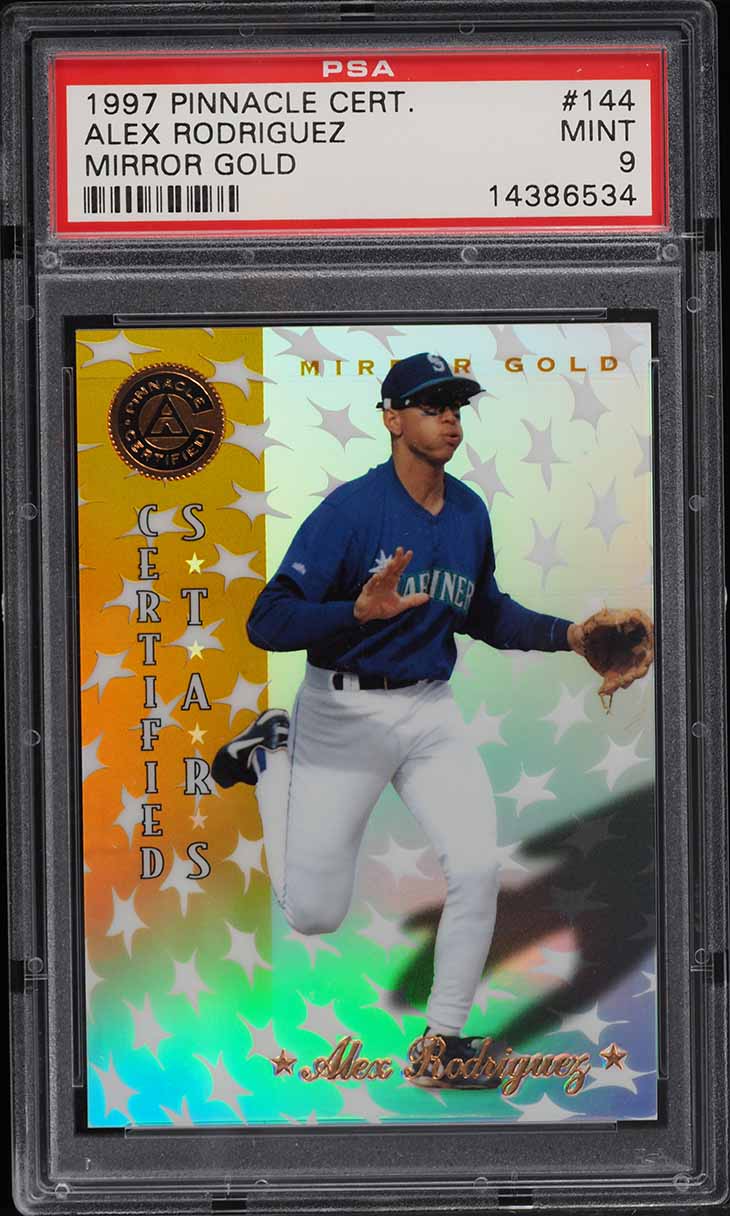 1997 Pinnacle Certified Mirror Gold Alex Rodriguez #144 PSA 9 MINT