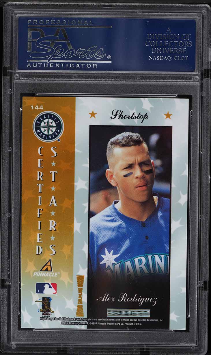 1997 Pinnacle Certified Mirror Gold Alex Rodriguez #144 PSA 9 MINT