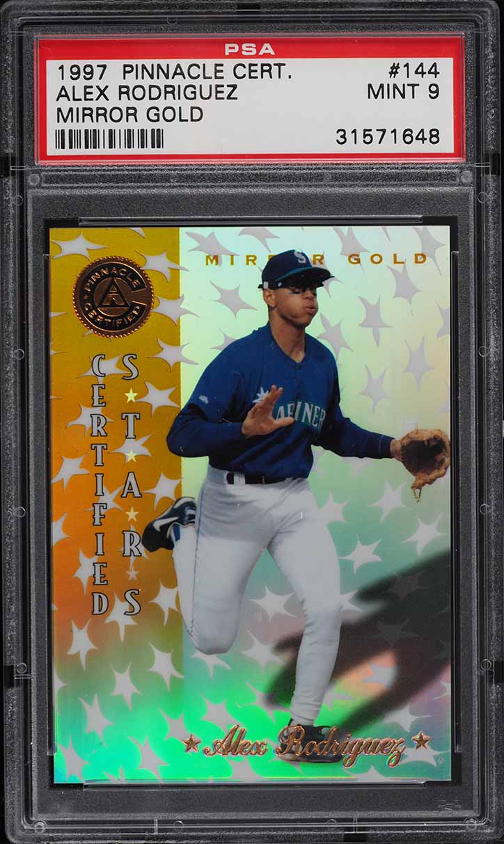 1997 Pinnacle Certified Mirror Gold Alex Rodriguez #144 PSA 9 MINT