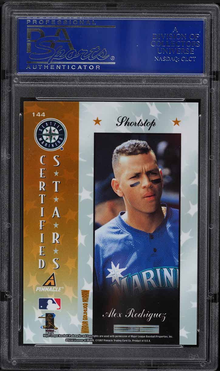 1997 Pinnacle Certified Mirror Gold Alex Rodriguez #144 PSA 9 MINT